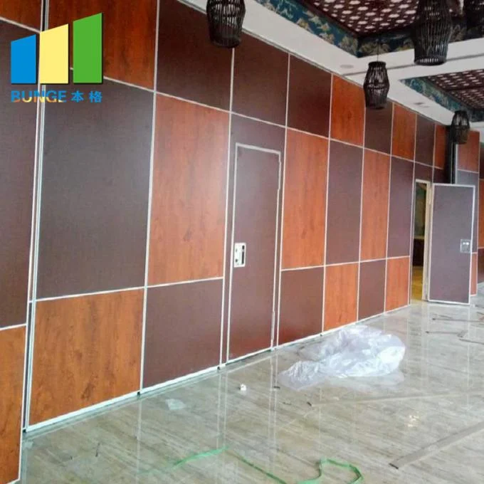 Conference Hall Soundproofing Foldable Wall Sliding Folding Partition With Access Door 0