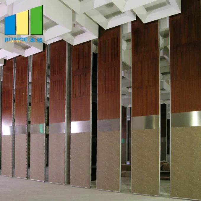 Conference Room Sliding Moveable Wall Panel Sound Insulation Acoustic Room Divider Foldable Partition 2