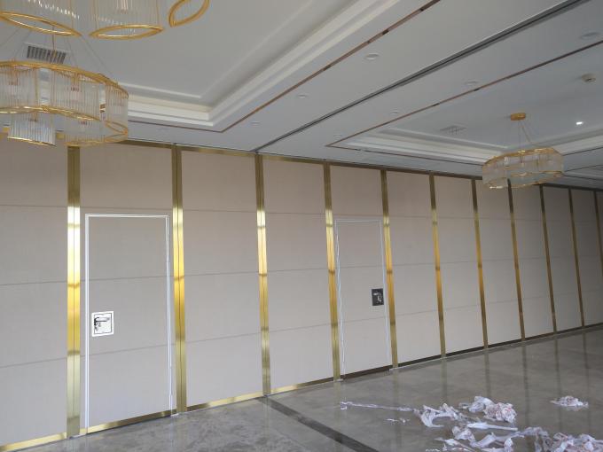 Conference Room Sliding Wall Partition Melamine Surface Ceiling Track Roller 0
