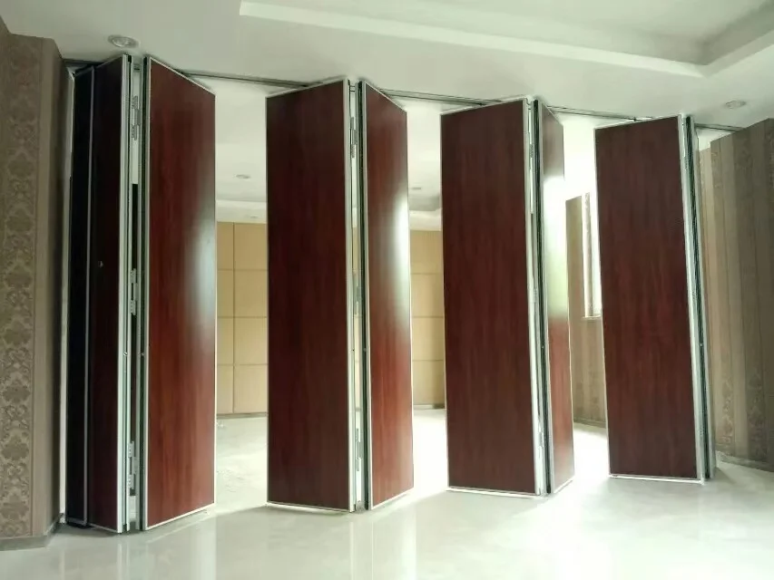 Conference Room Sliding Wall Partition Melamine Surface Ceiling Track Roller
