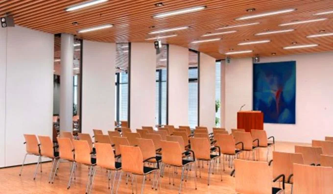Conference Room Sound Proof Operable Folding Partition Walls Aluminum Frame 1