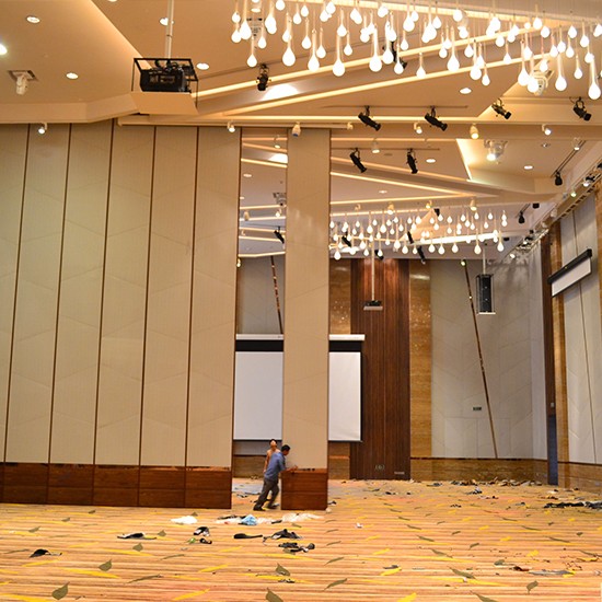 Conference Rooom Sliding Partition Walls Sound Proof Materials No Need Floor Track 0