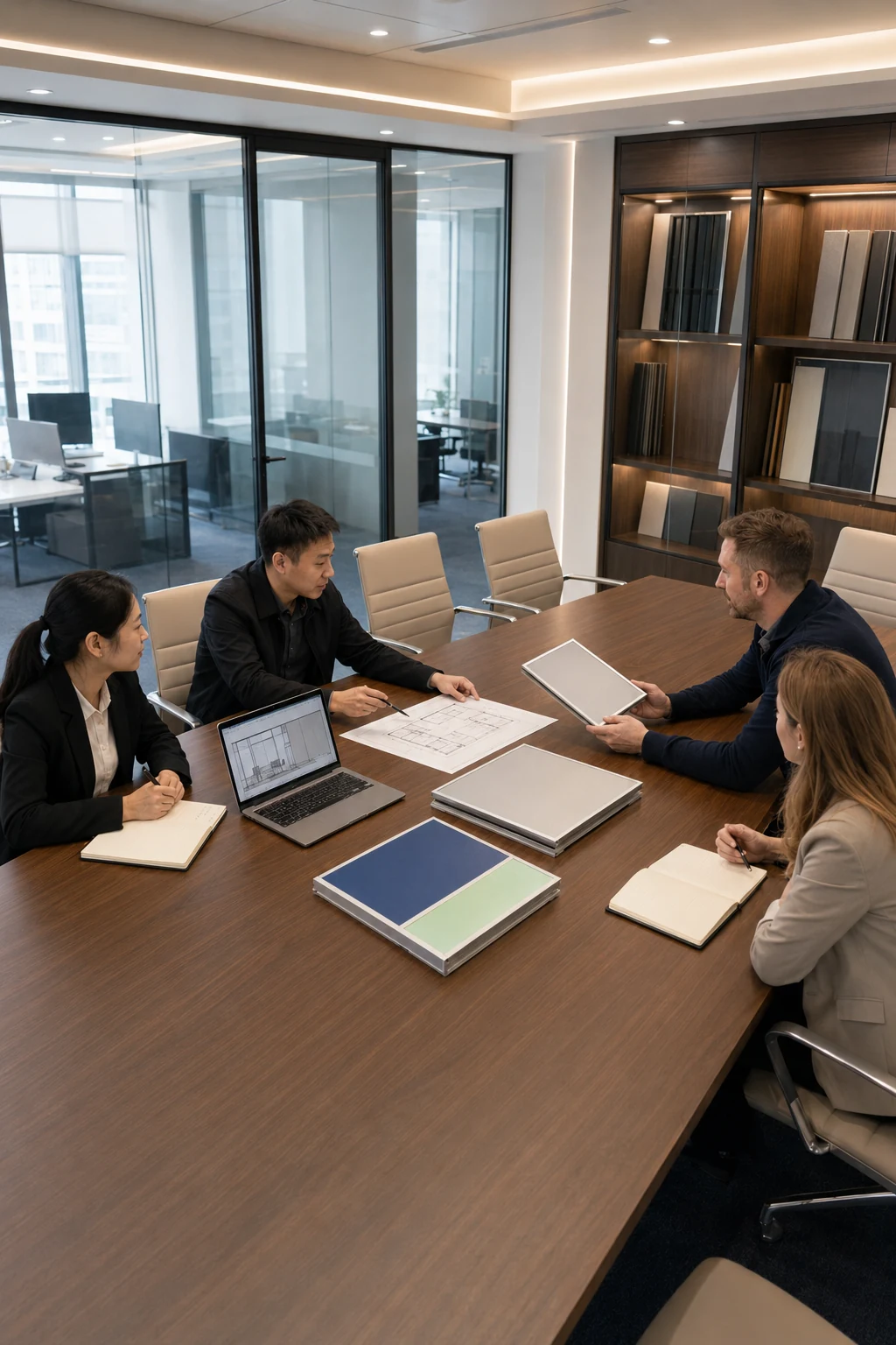 Movable partition project meeting and order drawing review