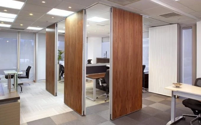 Sound Absorption Folding Partition Walls For Banquet Hall 500mm Width 0