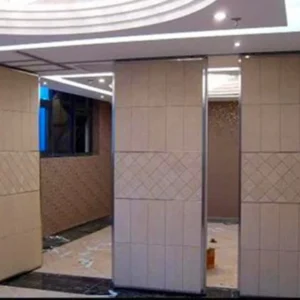 Custom Hanging Track Roller Soundproof Folding Partition Walls / Movable Room Dividers