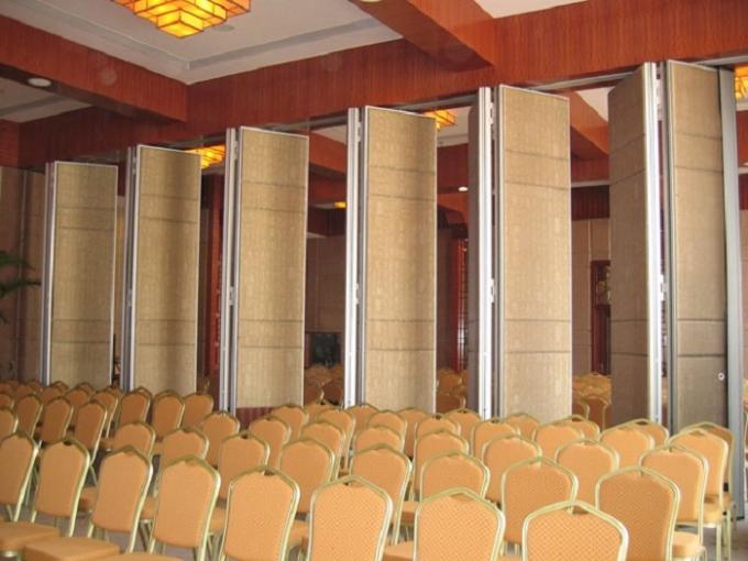Custom Wooden Surface Movable Sliding High Office Partition Walls 85mm Width 0