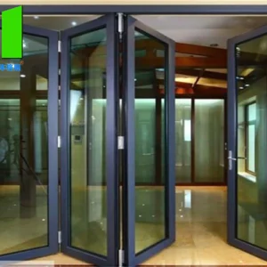 Customize Waterproof Aluminum Sliding Bi Folding Glass Patio Door For Exterior