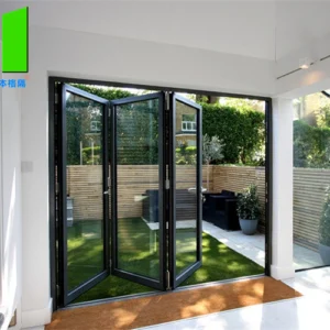 Customize Waterproof Aluminum Sliding Bi Folding Glass Patio Door For Exterior