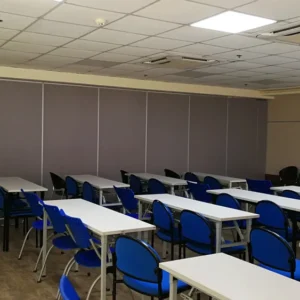Customized BUNGE Interior Wood Folding Partition Walls 85mm Thickness