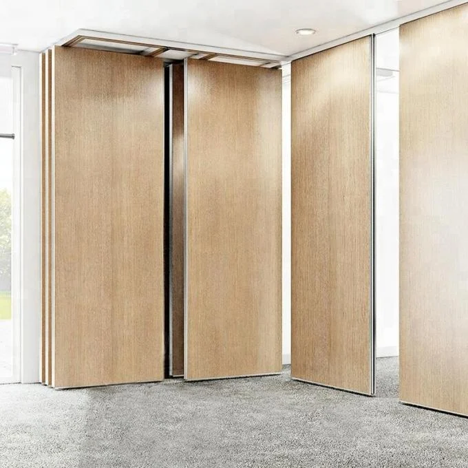 Customized Commercial Office Partition Wall / MDF Folding Acoustic Meeting Room Dividers 3