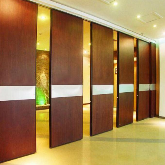 Customized Height 65 mm Interior Wood MDF Finished Sound Absorption Folding Partition Wall 0