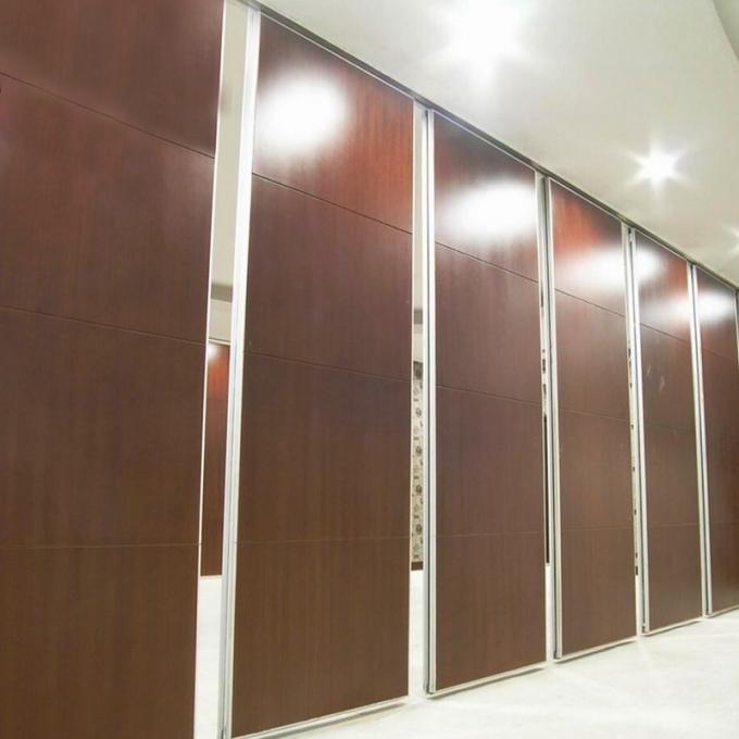Customized Height 65 mm Interior Wood MDF Finished Sound Absorption Folding Partition Wall 1