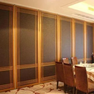 Customized Hotel Restaurant Sliding Partition Walls with Ceiling Rails