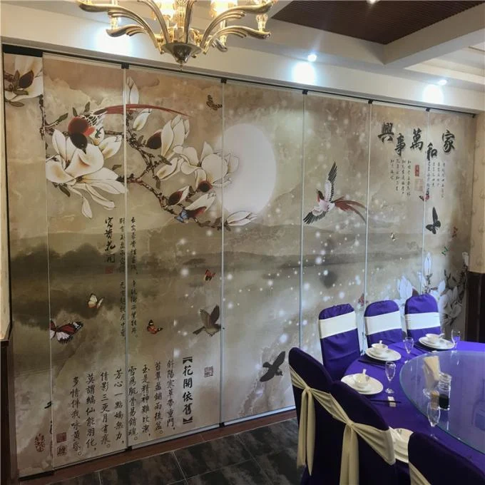 Customized Movable Wall Folding Partition Walls Painted Different Pictures 0