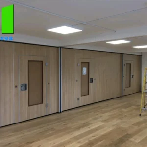 Customzied Wooden Panel Partition Church Wood Dance Room Partition School Sliding Wood Partition Divider For Library