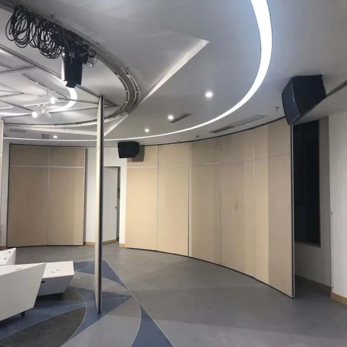 Decorative Arc Demountable Folding Sliding Partition Walls Free Of Floor Track 0