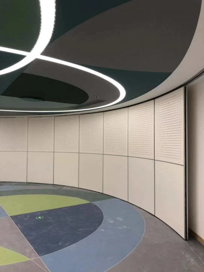 Decorative Arc Demountable Folding Sliding Partition Walls Free Of Floor Track 1