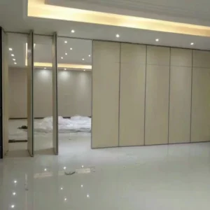 Decorative Folding Wooden Soundproof Partition Wall Opening Style