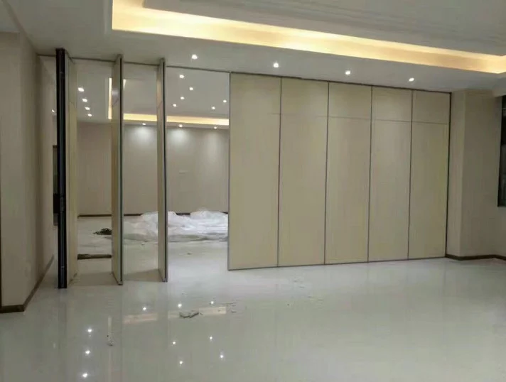 Decorative Folding Wooden Soundproof Partition Wall Opening Style