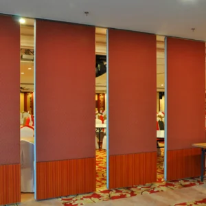 Decorative Material Restaurant Movable Partitions Systems Sliding Aluminium Track
