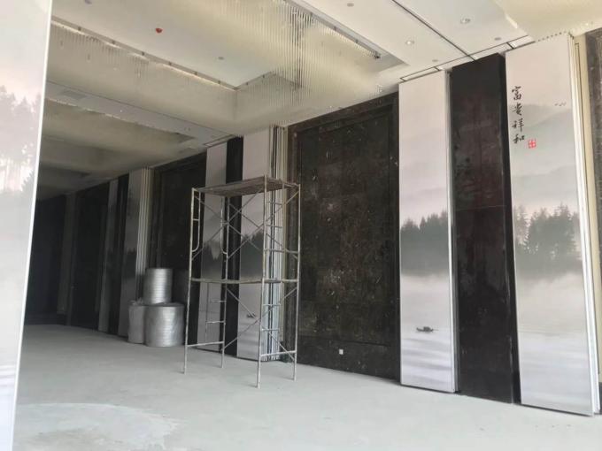 Decorative Material Sliding Folding Partition Movable Wall Systems For Conference Room 0