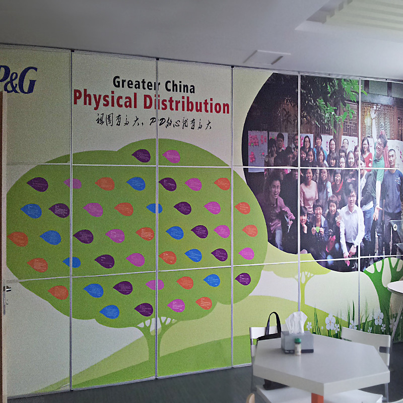 Decorative Meeting Room Acoustic Movable Partition Walls / Sliding Aluminium Door