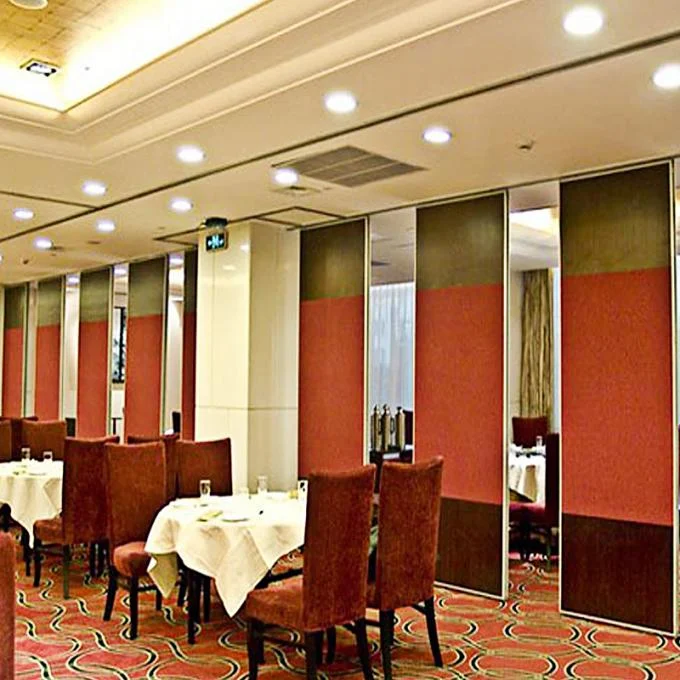 Decorative Sliding Door Folding Partition Walls with Aluminium Frame for Banquet Hall 0