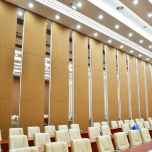 Decorative Soundproof Classroom Wall Partitions With Sliding Door Melamine Surface