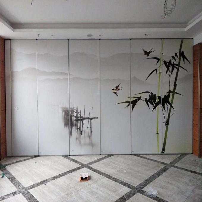 Dismountable Banquet Hall Movable Non-woven Landscape Painting Partitions Wall 1