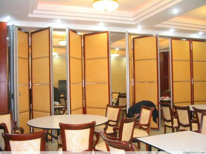 Ebunge Aluminium Movable Partition Sooden Sliding Folding Wall With Soft Sponge PU Leather Cover For Restaurant 0