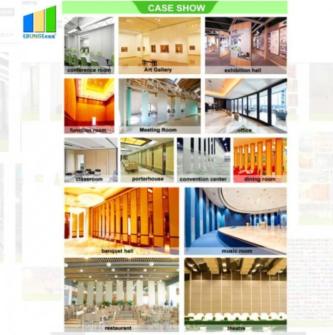 Ebunge Double Glass Movable Partition Soundproof Sliding Glass Partition Wall 8