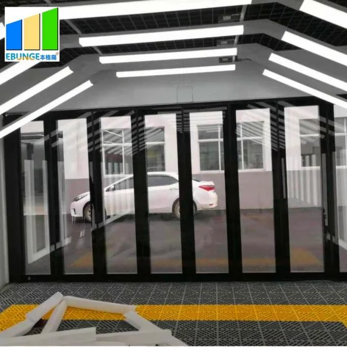Ebunge Double Glass Movable Partition Soundproof Sliding Glass Partition Wall 1