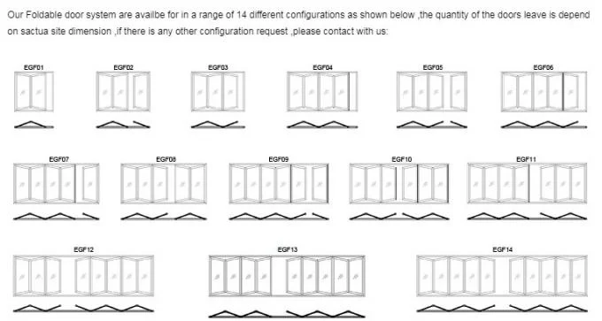 EBUNGE Exterior Double Glazed Glass Doors Folding Partition Door For Residential Or Commercial 2
