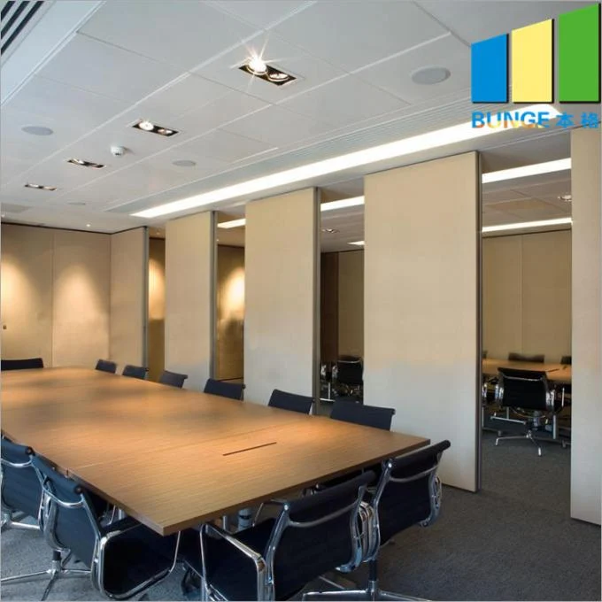 EBUNGE Sliding Folding Partitions Movable Walls Space Divider MDF Finish For Office Meeting Room 1