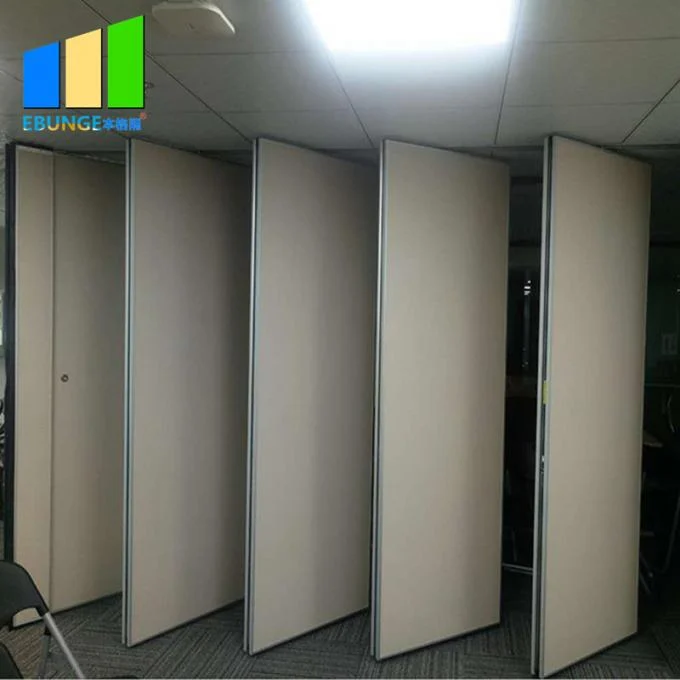 EBUNGE Sliding Folding Partitions Movable Walls Space Divider MDF Finish For Office Meeting Room 2