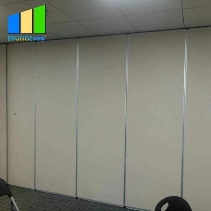 EBUNGE Sliding Folding Partitions Movable Walls Space Divider MDF Finish For Office Meeting Room 3