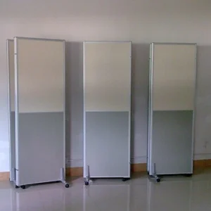 EBUNGE Sliding Folding Partitions Movable Walls Without Track Melamine Finish For Space Dividing