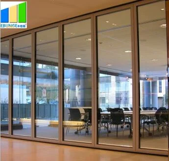 Ebunge Tempered Glass Foldable Divider Sliding Glass Partitions 0