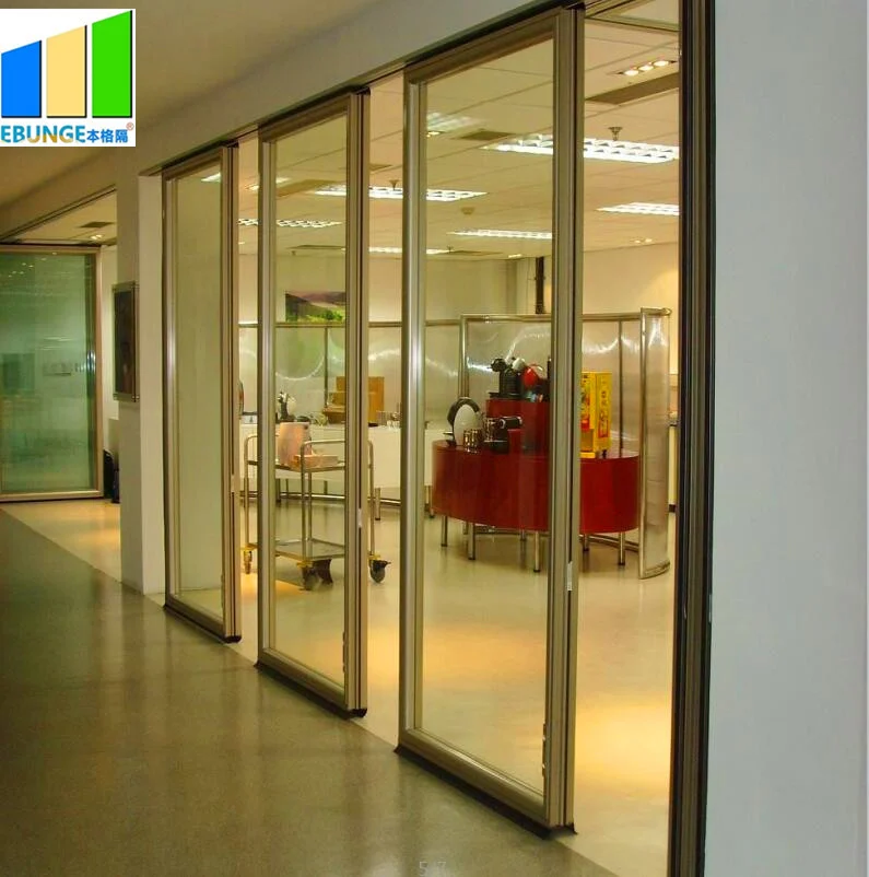 Ebunge Tempered Glass Foldable Divider Sliding Glass Partitions
