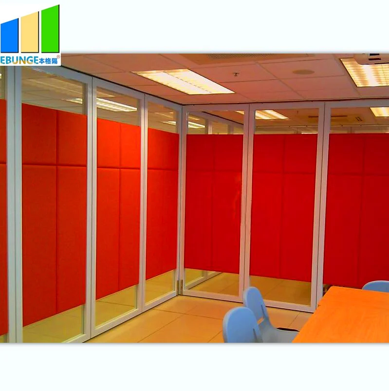 Ebunge Tempered Glass Foldable Divider Sliding Glass Partitions