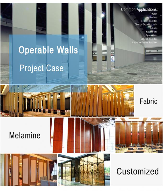 Exhibition Aluminum Operable Partition Walls with Sliding Doors 3
