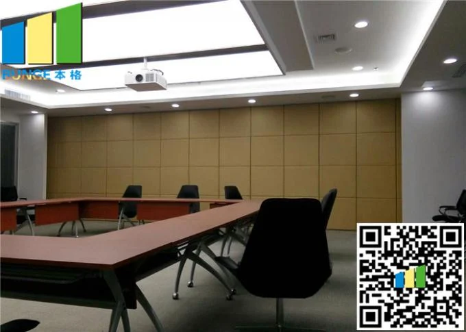 Exhibition Hall Laminated Acoustic Partition Wall Sliding Partitions Stylish Fabric 0