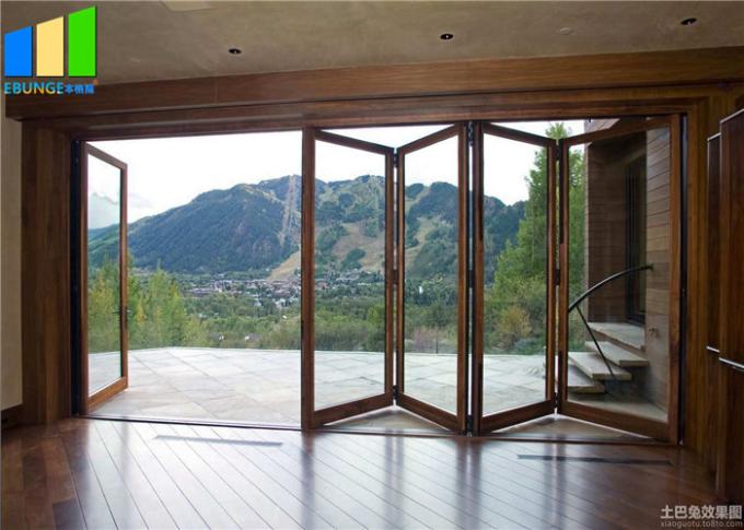 Exterior Bifold Style Balcony Sliding Folding Glass Partition Doors 0