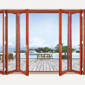 Exterior Bifold Style Balcony Sliding Folding Glass Partition Doors
