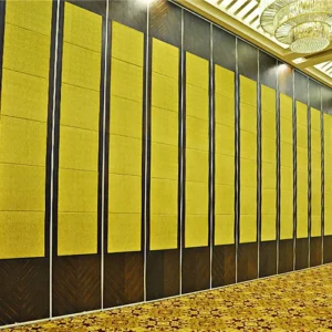 Fabric Or Leather Cover Surfaces Sliding Partition Walls Room Divider For Hotel