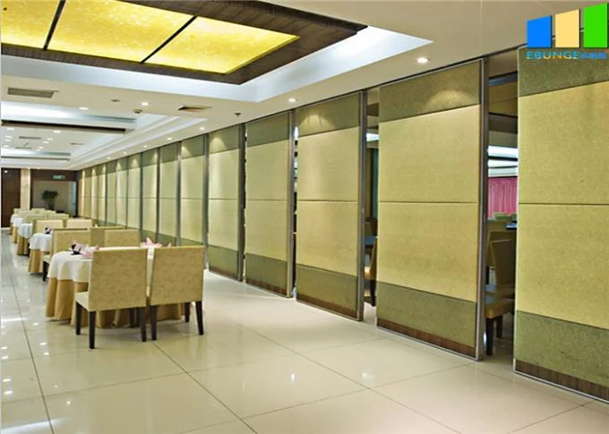 Fabric Or Leather Cover Surfaces Sliding Partition Walls Room Divider For Hotel 0