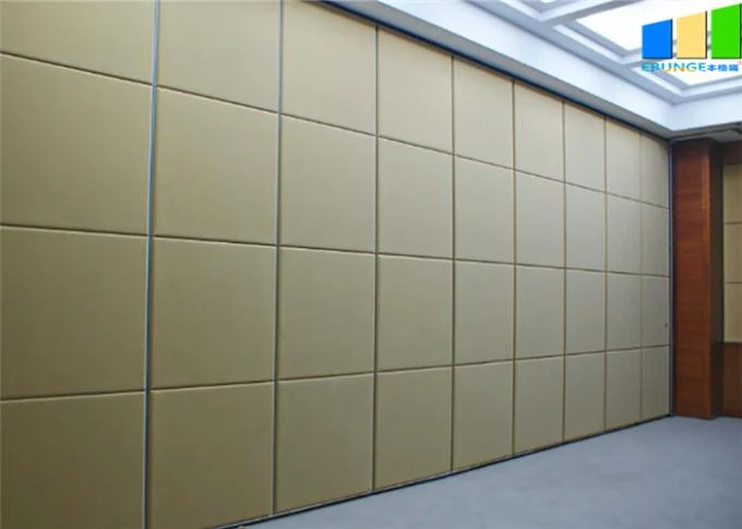 Fabric Or Leather Cover Surfaces Sliding Partition Walls Room Divider For Hotel 1