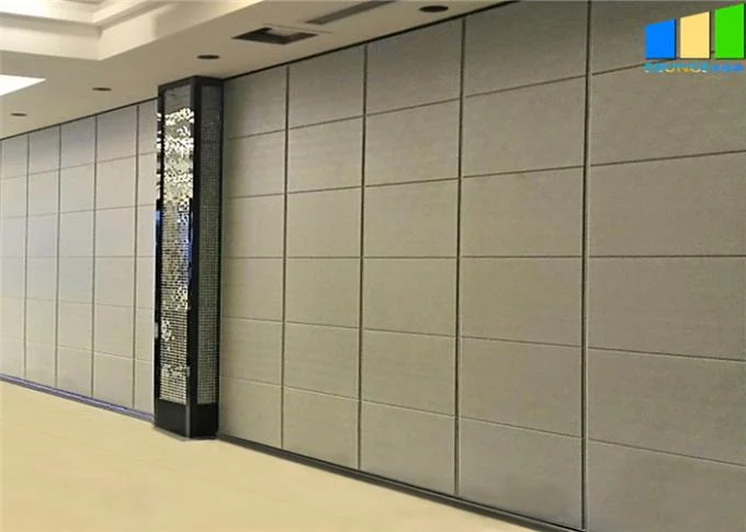 Fabric Or Leather Cover Surfaces Sliding Partition Walls Room Divider For Hotel 2
