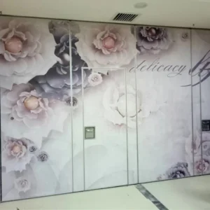 Fabric Surface Acoustic Partition Walls With Sliding Aluminium Track High Stable