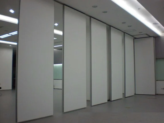 Fabric Surface Operable Floor To Ceiling Room Dividers / Office Acoustic Partition Wall 1